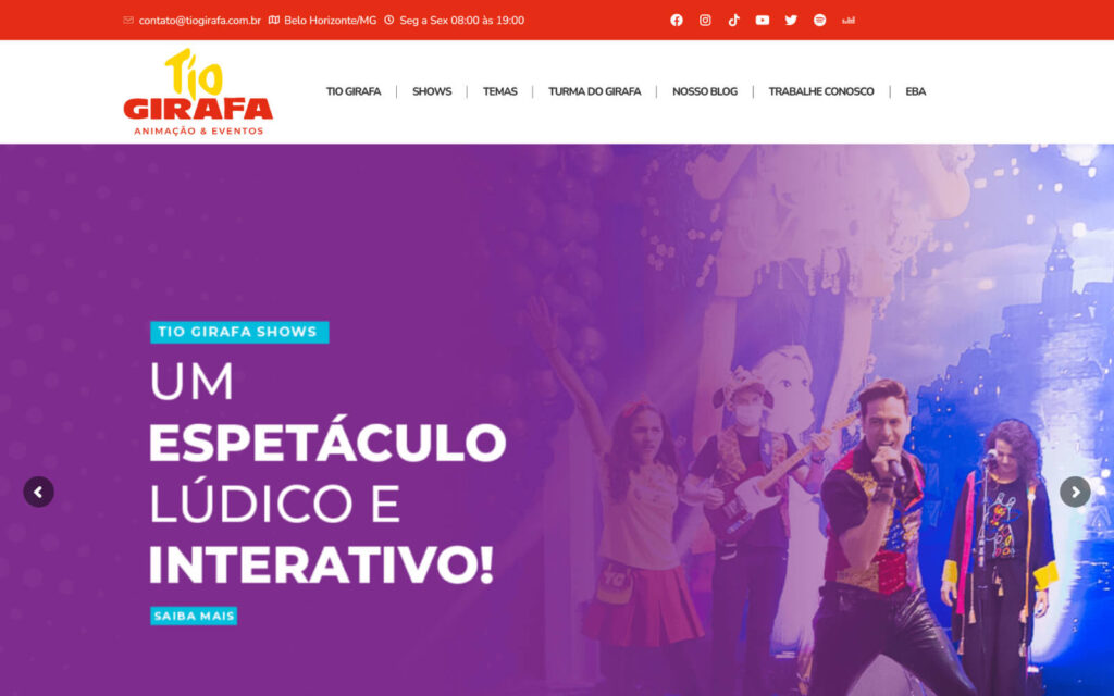Tio Girafa Animação e Eventos para festa infantil | Clientes | Quebrando Tabus